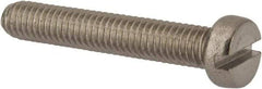 Value Collection - M6x1.00 Metric Coarse, 35mm Length Under Head Slotted Drive Machine Screw - Fillister Head, Grade 316 & A4 Stainless Steel, Uncoated, Without Washer - Americas Industrial Supply