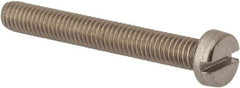 Value Collection - M6x1.00 Metric Coarse, 45mm Length Under Head Slotted Drive Machine Screw - Fillister Head, Grade 316 & A4 Stainless Steel, Uncoated, Without Washer - Americas Industrial Supply