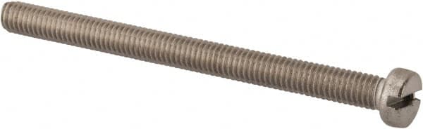Value Collection - M6x1.00 Metric Coarse, 75mm Length Under Head Slotted Drive Machine Screw - Fillister Head, Grade 316 & A4 Stainless Steel, Uncoated, Without Washer - Americas Industrial Supply