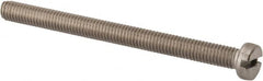 Value Collection - M6x1.00 Metric Coarse, 75mm Length Under Head Slotted Drive Machine Screw - Fillister Head, Grade 316 & A4 Stainless Steel, Uncoated, Without Washer - Americas Industrial Supply