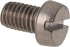 Value Collection - M8x1.25 Metric Coarse, 12mm Length Under Head Slotted Drive Machine Screw - Fillister Head, Grade 316 & A4 Stainless Steel, Uncoated, Without Washer - Americas Industrial Supply