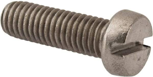 Value Collection - M8x1.25 Metric Coarse, 25mm Length Under Head Slotted Drive Machine Screw - Fillister Head, Grade 316 & A4 Stainless Steel, Uncoated, Without Washer - Americas Industrial Supply