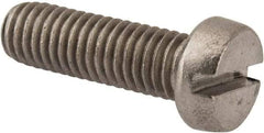 Value Collection - M8x1.25 Metric Coarse, 25mm Length Under Head Slotted Drive Machine Screw - Fillister Head, Grade 316 & A4 Stainless Steel, Uncoated, Without Washer - Americas Industrial Supply