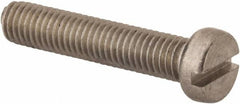 Value Collection - M8x1.25 Metric Coarse, 40mm Length Under Head Slotted Drive Machine Screw - Fillister Head, Grade 316 & A4 Stainless Steel, Uncoated, Without Washer - Americas Industrial Supply