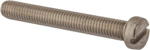 Value Collection - M8x1.25 Metric Coarse, 60mm Length Under Head Slotted Drive Machine Screw - Fillister Head, Grade 316 & A4 Stainless Steel, Uncoated, Without Washer - Americas Industrial Supply