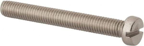 Value Collection - M8x1.25 Metric Coarse, 65mm Length Under Head Slotted Drive Machine Screw - Fillister Head, Grade 316 & A4 Stainless Steel, Uncoated, Without Washer - Americas Industrial Supply