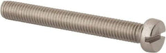 Value Collection - M8x1.25 Metric Coarse, 65mm Length Under Head Slotted Drive Machine Screw - Fillister Head, Grade 316 & A4 Stainless Steel, Uncoated, Without Washer - Americas Industrial Supply