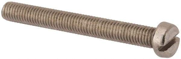Value Collection - M8x1.25 Metric Coarse, 70mm Length Under Head Slotted Drive Machine Screw - Fillister Head, Grade 316 & A4 Stainless Steel, Uncoated, Without Washer - Americas Industrial Supply
