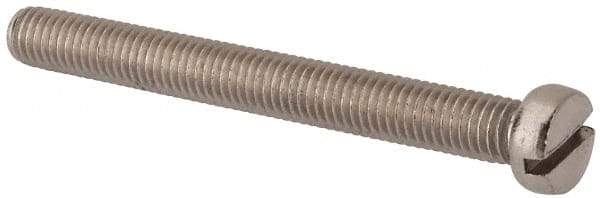Value Collection - M8x1.25 Metric Coarse, 75mm Length Under Head Slotted Drive Machine Screw - Fillister Head, Grade 316 & A4 Stainless Steel, Uncoated, Without Washer - Americas Industrial Supply