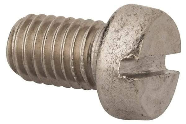 Value Collection - M10x1.50 Metric Coarse, 16mm Length Under Head Slotted Drive Machine Screw - Fillister Head, Grade 316 & A4 Stainless Steel, Uncoated, Without Washer - Americas Industrial Supply