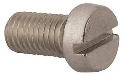 Value Collection - M10x1.50 Metric Coarse, 20mm Length Under Head Slotted Drive Machine Screw - Fillister Head, Grade 316 & A4 Stainless Steel, Uncoated, Without Washer - Americas Industrial Supply