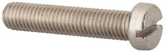 Value Collection - M10x1.50 Metric Coarse, 50mm Length Under Head Slotted Drive Machine Screw - Fillister Head, Grade 316 & A4 Stainless Steel, Uncoated, Without Washer - Americas Industrial Supply
