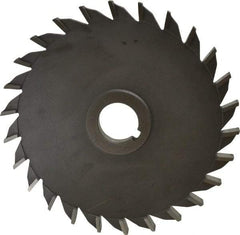 Value Collection - 20 Teeth, 6" Diam x 3/8" Width of Cut, High Speed Steel Side Milling Cutter - Straight Teeth, Uncoated - Americas Industrial Supply