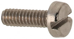 Value Collection - M2x0.40 Metric Coarse, 6mm Length Under Head Slotted Drive Machine Screw - Pan Head, Grade 316 & A4 Stainless Steel, Uncoated, Without Washer - Americas Industrial Supply