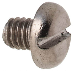 Value Collection - M2.5x0.45 Metric Coarse, 4mm Length Under Head Slotted Drive Machine Screw - Pan Head, Grade 316 & A4 Stainless Steel, Uncoated, Without Washer - Americas Industrial Supply