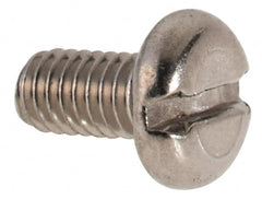 Value Collection - M2.5x0.45 Metric Coarse, 5mm Length Under Head Slotted Drive Machine Screw - Pan Head, Grade 316 & A4 Stainless Steel, Uncoated, Without Washer - Americas Industrial Supply