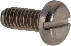 Value Collection - M2.5x0.45 Metric Coarse, 6mm Length Under Head Slotted Drive Machine Screw - Pan Head, Grade 316 & A4 Stainless Steel, Uncoated, Without Washer - Americas Industrial Supply