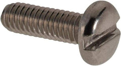 Value Collection - M2.5x0.45 Metric Coarse, 8mm Length Under Head Slotted Drive Machine Screw - Pan Head, Grade 316 & A4 Stainless Steel, Uncoated, Without Washer - Americas Industrial Supply