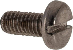 Value Collection - M3x0.50 Metric Coarse, 6mm Length Under Head Slotted Drive Machine Screw - Pan Head, Grade 316 & A4 Stainless Steel, Uncoated, Without Washer - Americas Industrial Supply