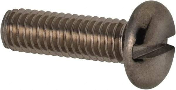 Value Collection - M3x0.50 Metric Coarse, 10mm Length Under Head Slotted Drive Machine Screw - Pan Head, Grade 316 & A4 Stainless Steel, Uncoated, Without Washer - Americas Industrial Supply