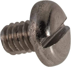 Value Collection - M4x0.70 Metric Coarse, 5mm Length Under Head Slotted Drive Machine Screw - Pan Head, Grade 316 & A4 Stainless Steel, Uncoated, Without Washer - Americas Industrial Supply