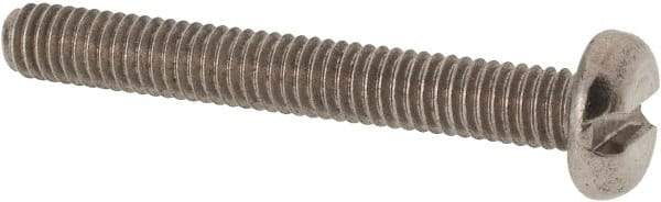Value Collection - M4x0.70 Metric Coarse, 30mm Length Under Head Slotted Drive Machine Screw - Pan Head, Grade 316 & A4 Stainless Steel, Uncoated, Without Washer - Americas Industrial Supply