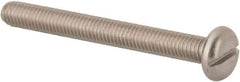 Value Collection - M5x0.80 Metric Coarse, 45mm Length Under Head Slotted Drive Machine Screw - Pan Head, Grade 316 & A4 Stainless Steel, Uncoated, Without Washer - Americas Industrial Supply
