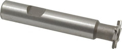 Whitney Tool Co. - 1/32" Radius, 1/16" Circle Diam, 3/4" Cutter Diam, Shank Connection, Convex Radius Cutter - 1/2" Shank Diam, 3" OAL, High Speed Steel, Uncoated, Profile Ground, 8 Teeth, Weldon Flat - Americas Industrial Supply