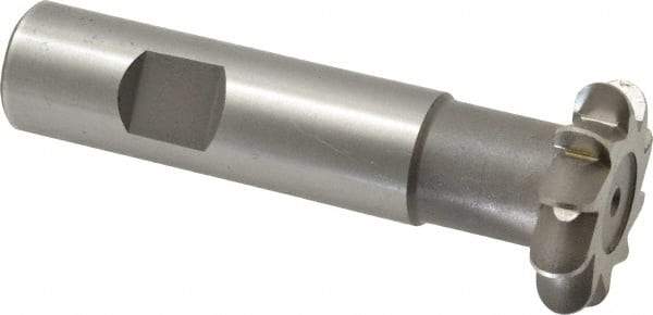 Whitney Tool Co. - 5/32" Radius, 5/16" Circle Diam, 1-5/16" Cutter Diam, Shank Connection, Convex Radius Cutter - 3/4" Shank Diam, 3-1/2" OAL, High Speed Steel, Uncoated, Profile Ground, 10 Teeth, Weldon Flat - Americas Industrial Supply