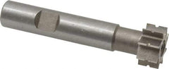 Whitney Tool Co. - 1/32" Radius, 1/16" Circle Diam, 3/4" Cutter Diam, 3/8" Cutting Width, Shank Connection, Concave Radius Cutter - 1/2" Shank Diam, 3" OAL, High Speed Steel, Uncoated, Profile Ground, 8 Teeth, Weldon Flat - Americas Industrial Supply