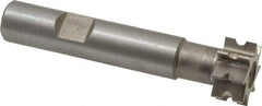 Whitney Tool Co. - 1/16" Radius, 1/8" Circle Diam, 3/4" Cutter Diam, 3/8" Cutting Width, Shank Connection, Concave Radius Cutter - 1/2" Shank Diam, 3" OAL, High Speed Steel, Uncoated, Profile Ground, 8 Teeth, Weldon Flat - Americas Industrial Supply