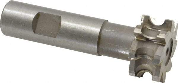 Whitney Tool Co. - 5/32" Radius, 5/16" Circle Diam, 1-5/16" Cutter Diam, 5/8" Cutting Width, Shank Connection, Concave Radius Cutter - 3/4" Shank Diam, 3-1/2" OAL, High Speed Steel, Uncoated, Profile Ground, 8 Teeth, Weldon Flat - Americas Industrial Supply