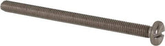 Value Collection - M5x0.80 Metric Coarse, 70mm Length Under Head Slotted Drive Machine Screw - Pan Head, Grade 316 & A4 Stainless Steel, Uncoated, Without Washer - Americas Industrial Supply