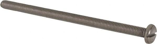 Value Collection - M5x0.80 Metric Coarse, 90mm Length Under Head Slotted Drive Machine Screw - Pan Head, Grade 316 & A4 Stainless Steel, Uncoated, Without Washer - Americas Industrial Supply
