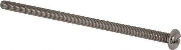 Value Collection - M5x0.80 Metric Coarse, 100mm Length Under Head Slotted Drive Machine Screw - Pan Head, Grade 316 & A4 Stainless Steel, Uncoated, Without Washer - Americas Industrial Supply