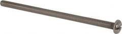 Value Collection - M5x0.80 Metric Coarse, 100mm Length Under Head Slotted Drive Machine Screw - Pan Head, Grade 316 & A4 Stainless Steel, Uncoated, Without Washer - Americas Industrial Supply