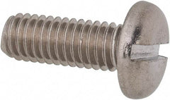 Value Collection - M6x1.00 Metric Coarse, 16mm Length Under Head Slotted Drive Machine Screw - Pan Head, Grade 316 & A4 Stainless Steel, Uncoated, Without Washer - Americas Industrial Supply