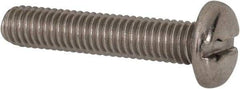 Value Collection - M6x1.00 Metric Coarse, 30mm Length Under Head Slotted Drive Machine Screw - Pan Head, Grade 316 & A4 Stainless Steel, Uncoated, Without Washer - Americas Industrial Supply