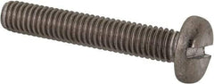 Value Collection - M6x1.00 Metric Coarse, 35mm Length Under Head Slotted Drive Machine Screw - Pan Head, Grade 316 & A4 Stainless Steel, Uncoated, Without Washer - Americas Industrial Supply
