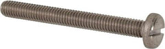 Value Collection - M6x1.00 Metric Coarse, 55mm Length Under Head Slotted Drive Machine Screw - Pan Head, Grade 316 & A4 Stainless Steel, Uncoated, Without Washer - Americas Industrial Supply