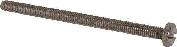 Value Collection - M6x1.00 Metric Coarse, 90mm Length Under Head Slotted Drive Machine Screw - Pan Head, Grade 316 & A4 Stainless Steel, Uncoated, Without Washer - Americas Industrial Supply