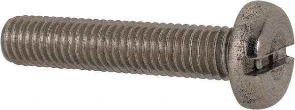 Value Collection - M8x1.25 Metric Coarse, 40mm Length Under Head Slotted Drive Machine Screw - Pan Head, Grade 316 & A4 Stainless Steel, Uncoated, Without Washer - Americas Industrial Supply