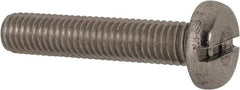 Value Collection - M8x1.25 Metric Coarse, 40mm Length Under Head Slotted Drive Machine Screw - Pan Head, Grade 316 & A4 Stainless Steel, Uncoated, Without Washer - Americas Industrial Supply