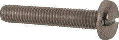 Value Collection - M8x1.25, 45mm Length Under Head Slotted Drive Machine Screw - Pan Head, Grade 316 & A4 Stainless Steel, Uncoated, Without Washer - Americas Industrial Supply