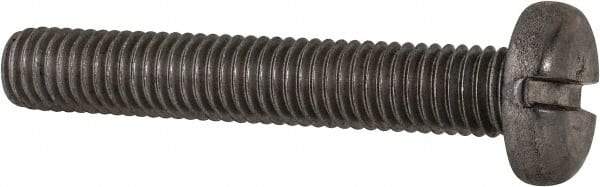 Value Collection - M8x1.25, 50mm Length Under Head Slotted Drive Machine Screw - Pan Head, Grade 316 & A4 Stainless Steel, Uncoated, Without Washer - Americas Industrial Supply