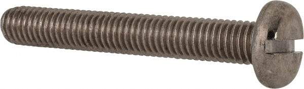 Value Collection - M8x1.25, 55mm Length Under Head Slotted Drive Machine Screw - Pan Head, Grade 316 & A4 Stainless Steel, Uncoated, Without Washer - Americas Industrial Supply