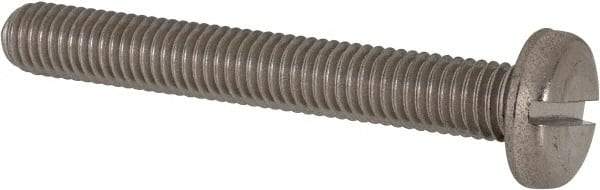 Value Collection - M8x1.25, 60mm Length Under Head Slotted Drive Machine Screw - Pan Head, Grade 316 & A4 Stainless Steel, Uncoated, Without Washer - Americas Industrial Supply