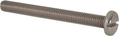 Value Collection - M8x1.25 Metric Coarse, 80mm Length Under Head Slotted Drive Machine Screw - Pan Head, Grade 316 & A4 Stainless Steel, Uncoated, Without Washer - Americas Industrial Supply
