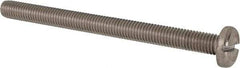 Value Collection - M8x1.25 Metric Coarse, 100mm Length Under Head Slotted Drive Machine Screw - Pan Head, Grade 316 & A4 Stainless Steel, Uncoated, Without Washer - Americas Industrial Supply