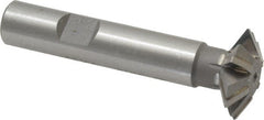 Whitney Tool Co. - 1° 1" Cut Diam, 5/16" Cut Width, 1/2" Shank, Carbide-Tipped Double-Angle Cutter - Americas Industrial Supply